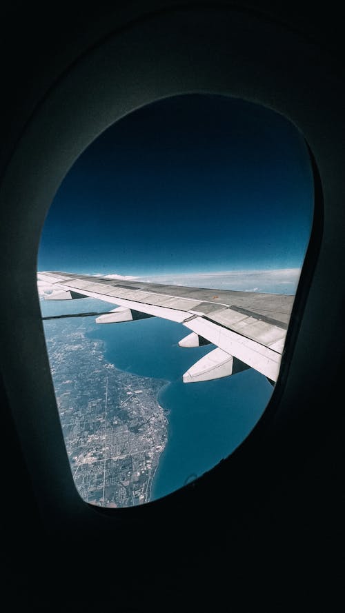 Free stock photo of airplane, plane, window