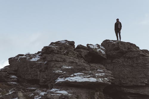 A Man Standing on the Rock