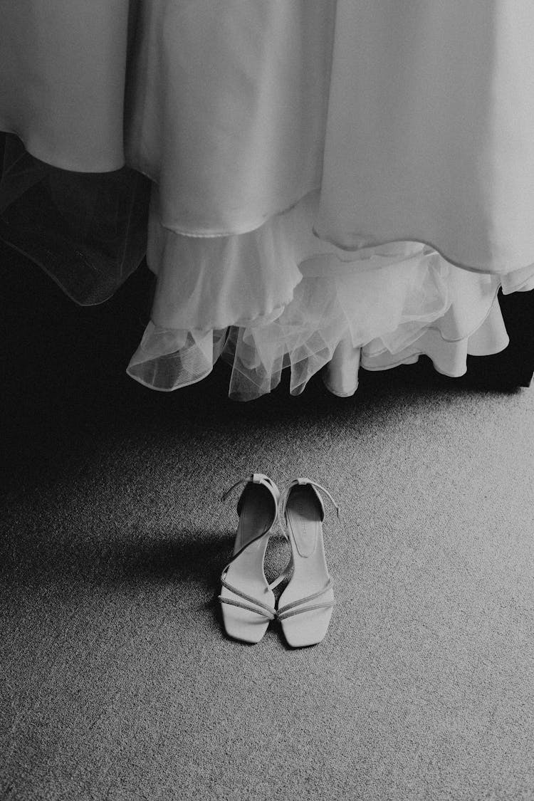 Shoes And Wedding Dress