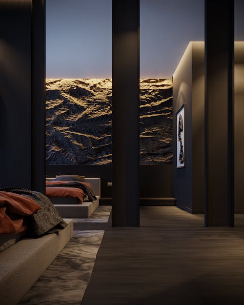 3D Render of a Modern Bedroom 