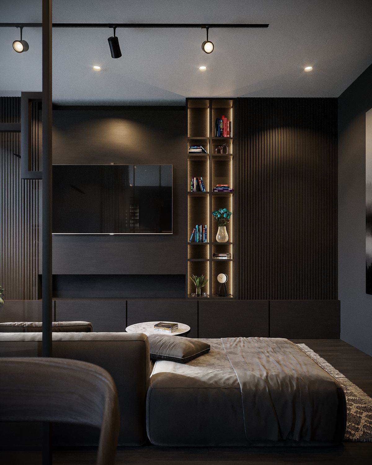 Luxury TV Wall Cabinet for villa and premium apartment