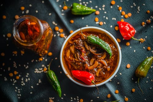 Close-Up Shot of Spicy and Tasty Food