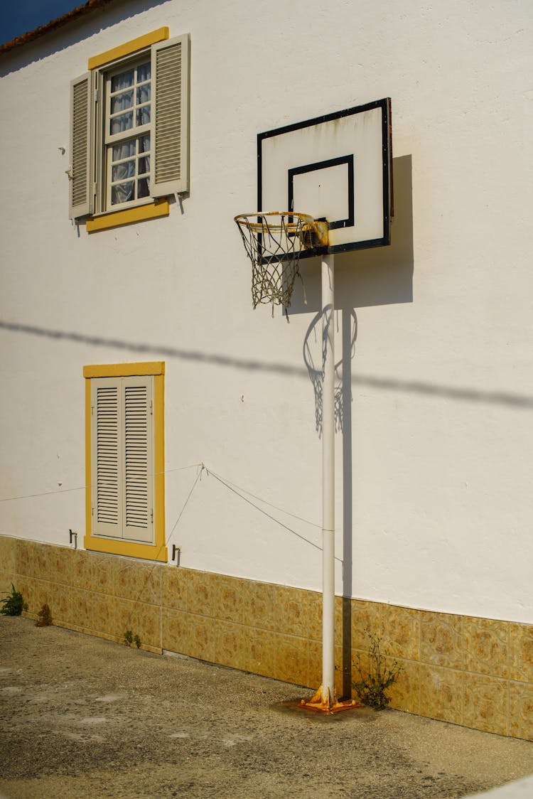 Basketball Hoop By A House