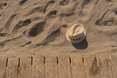 Brown Hat on Brown Sand