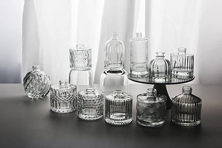 Clear Glass Jars On Table