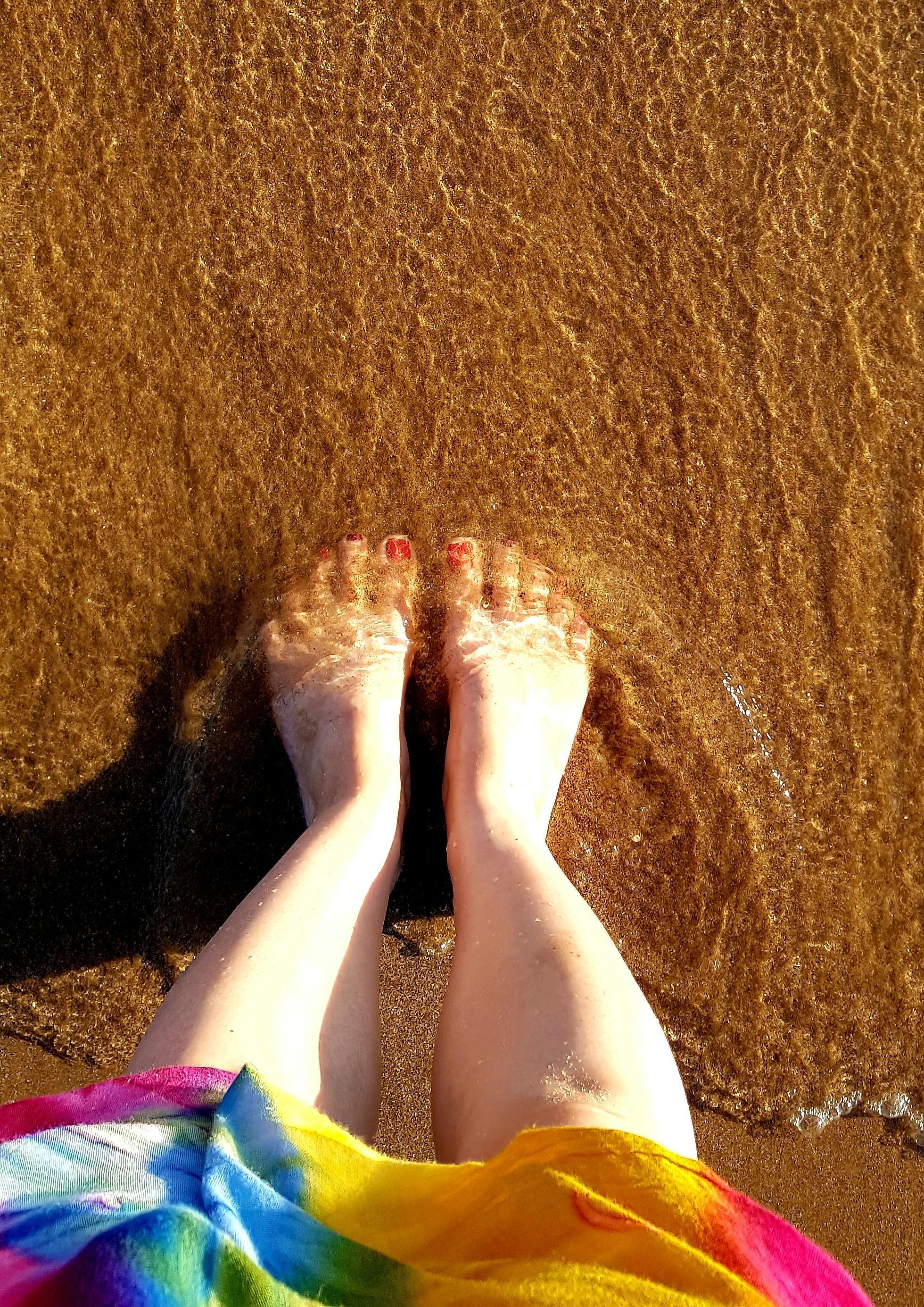 Free stock photo of feet, feet in the water, legs