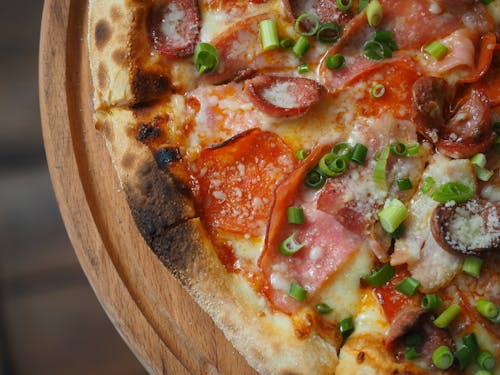 Close-Up Photograph of a Pizza