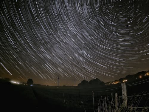 Time Lapse Photography of a Starry Night Sky