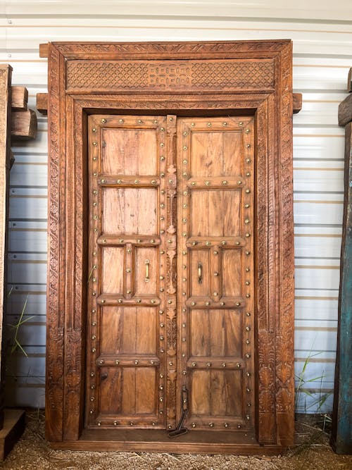 A Brown Wooden Door