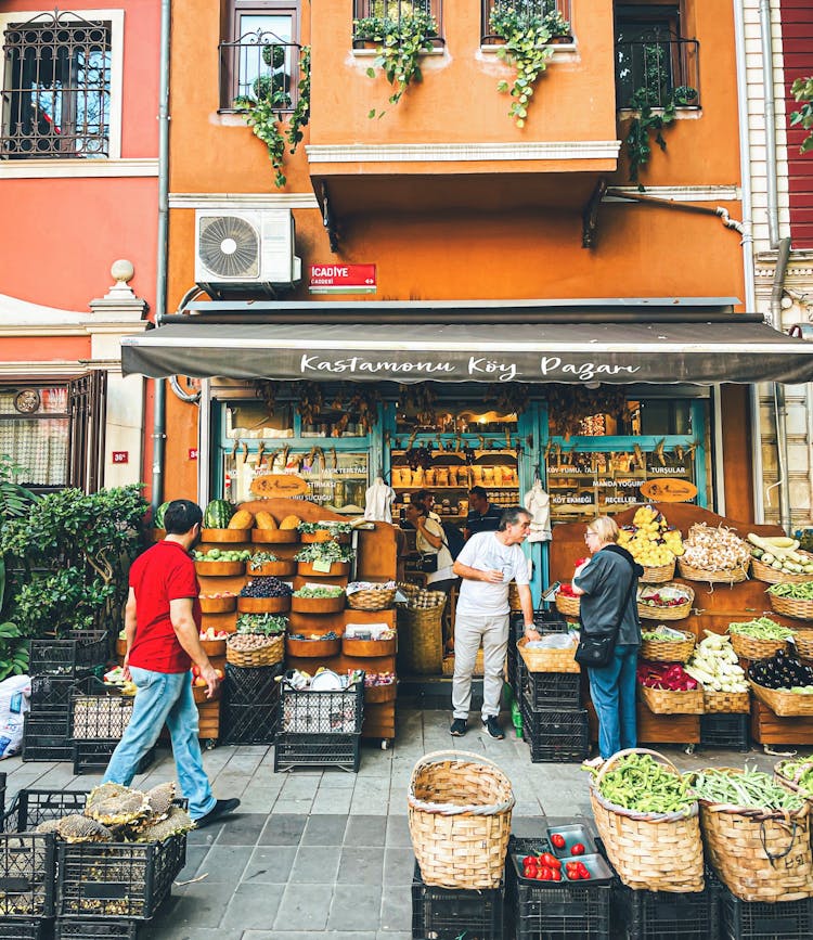 People Shopping On The Street