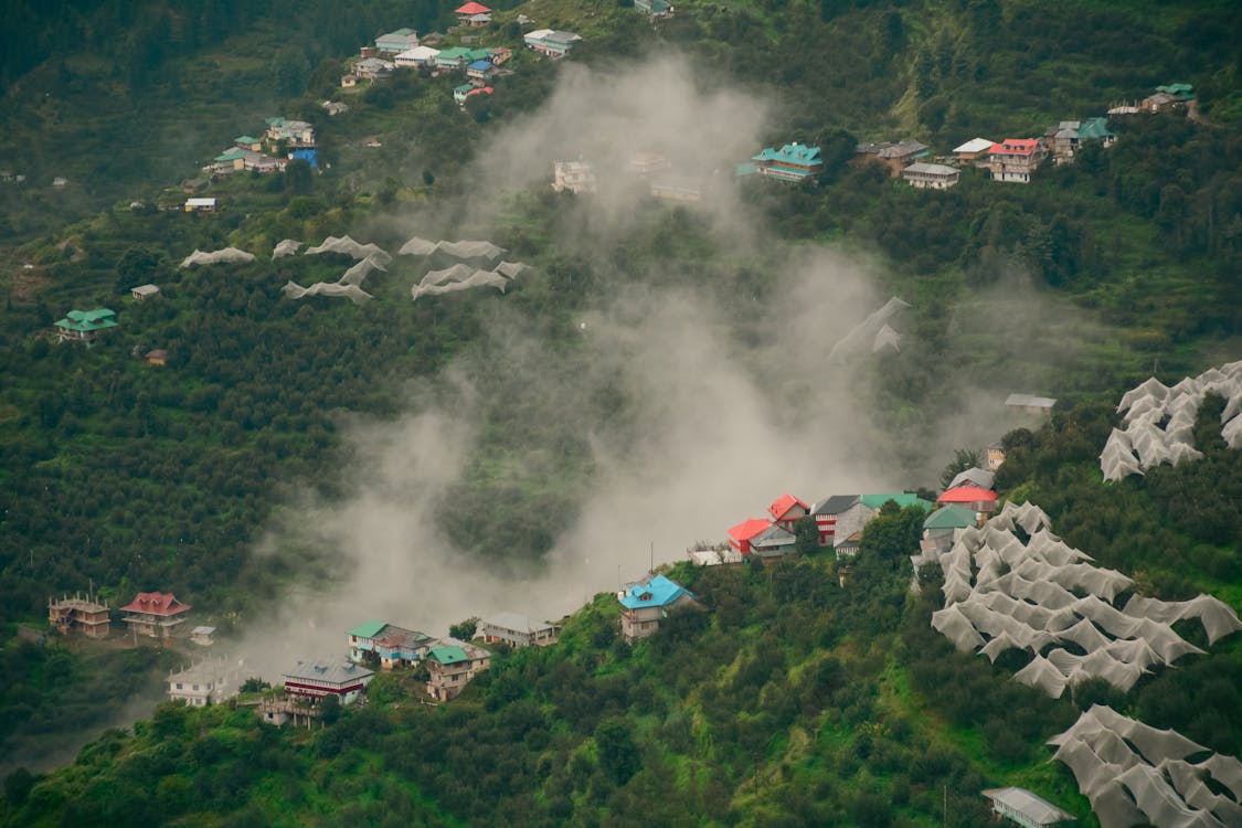 Aerial Photography of a Village in the Countryside