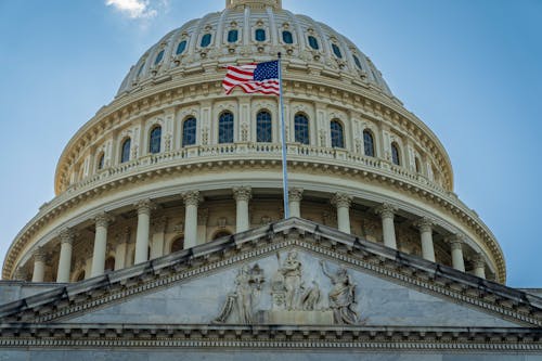 アメリカの国旗, アメリカの旗, アメリカ合衆国議会議事堂の無料の写真素材