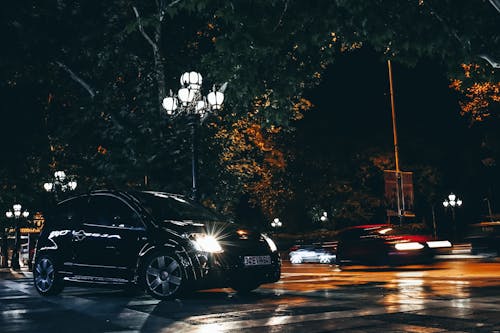 アスファルト道路, 夜の街, 街の夜の無料の写真素材