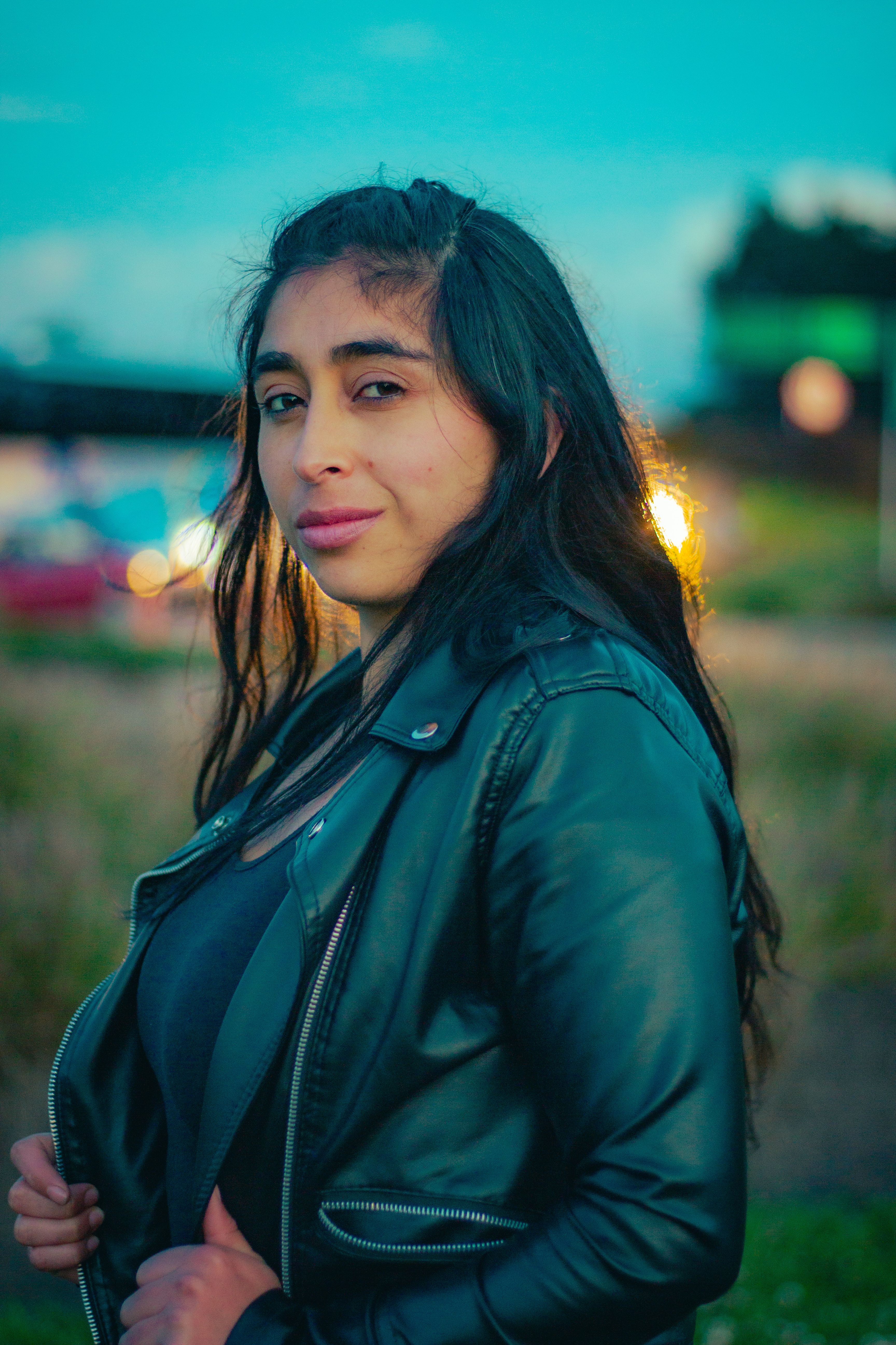 A Woman in Black Leather Jacket · Free Stock Photo