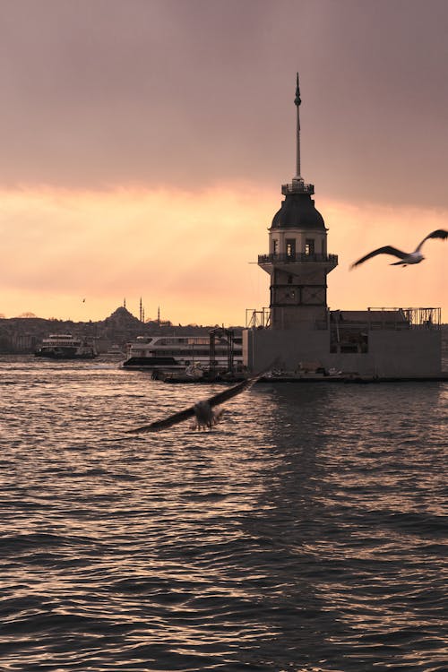 Maidens Tower at Sunset, Istanbul, Turkey