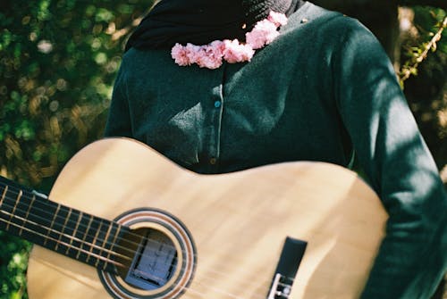 Free Close Up Shot of an Acoustic Guitar Stock Photo