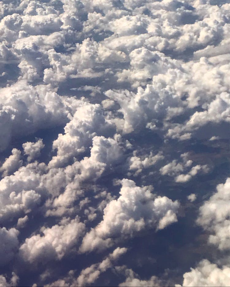 White, Dense Clouds On Sky