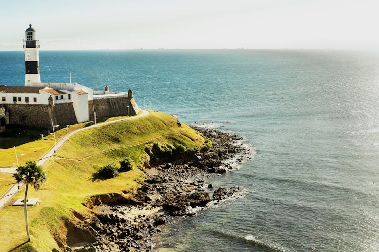 Lighthouse Tower Beside The Sea