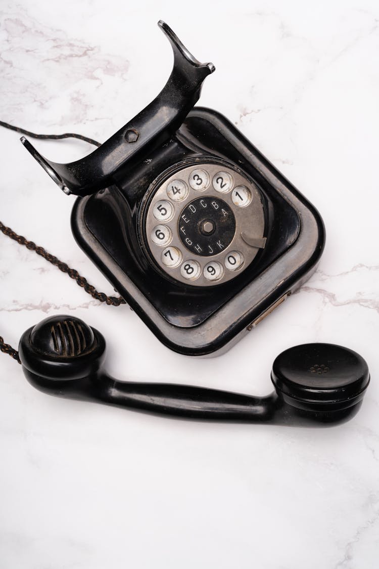 Photo Of A Black Vintage Telephone
