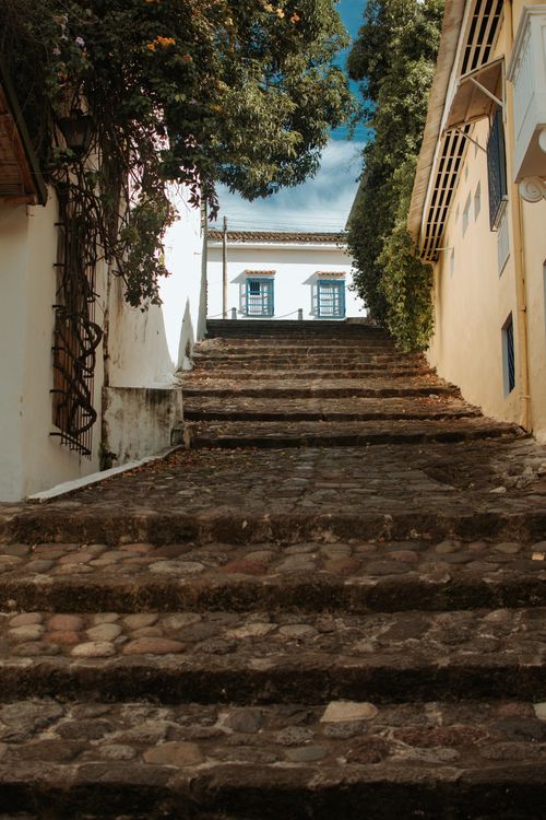 Free Charming cobblestone alley in Honda, Tolima, Colombia with colonial architecture. Stock Photo