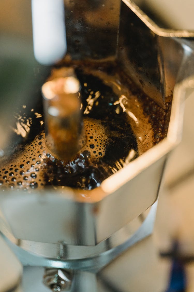 Brewing Espresso In Moka Pot