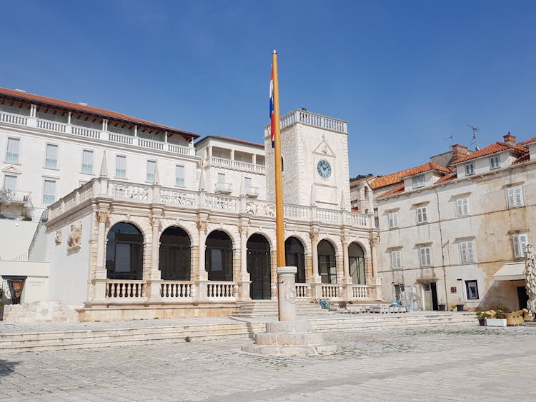 Facade Of The Palace Elisabeth Heritage Hotel In Hvar Croatia