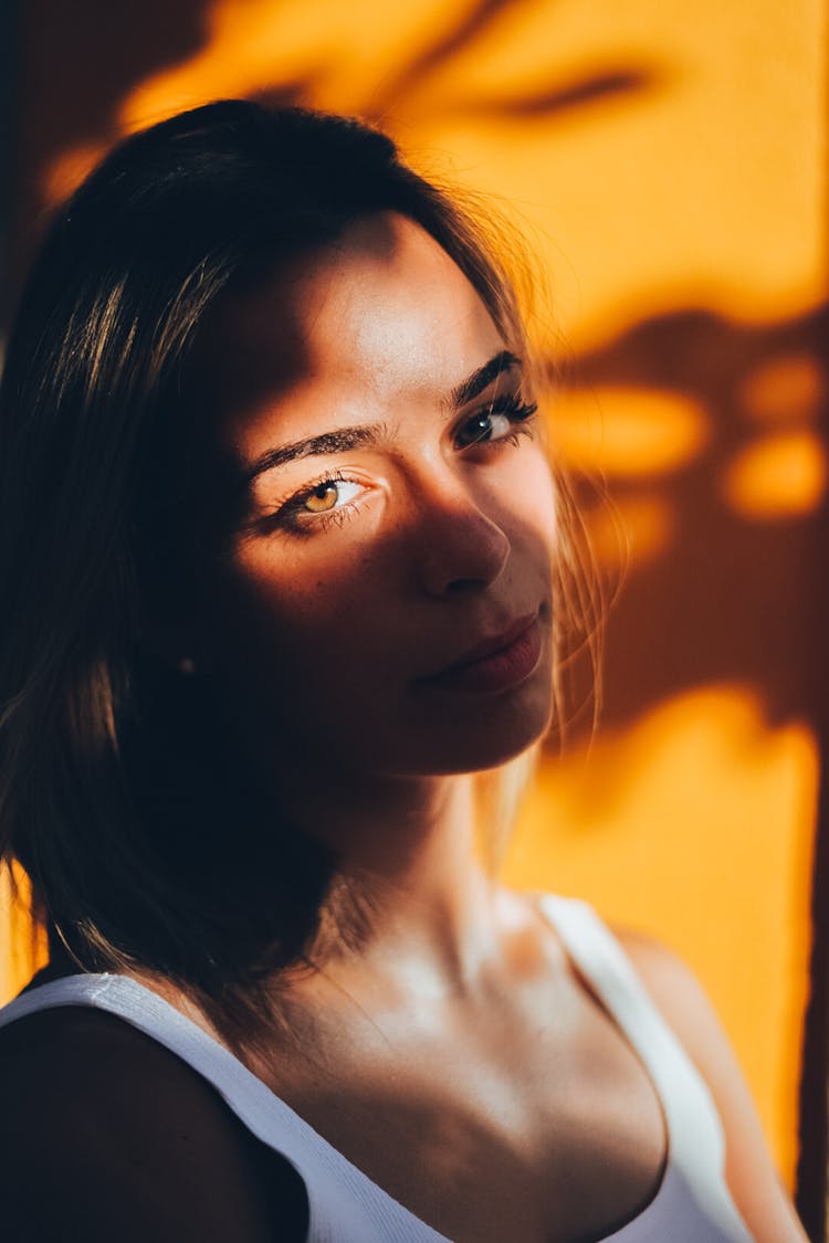 Portrait Of A Woman In Abstract Light