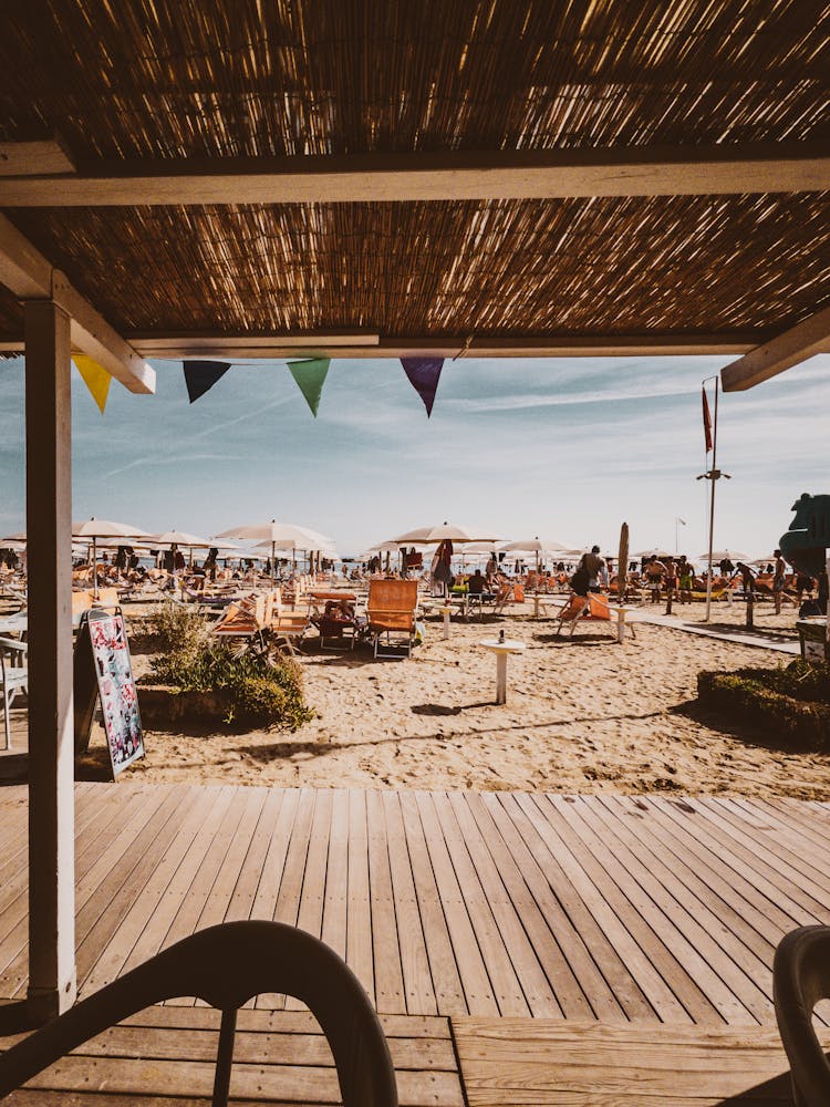 Beach Bar On Sand Seashore