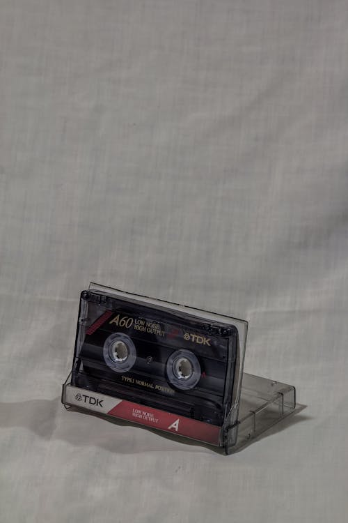 Black and Red Cassette Tape