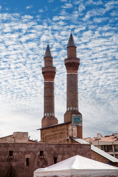 cifte minareli medrese, çifteminare, ゴシックの無料の写真素材