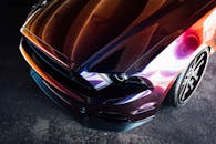 Reflection over the Glossy Paint of a Car