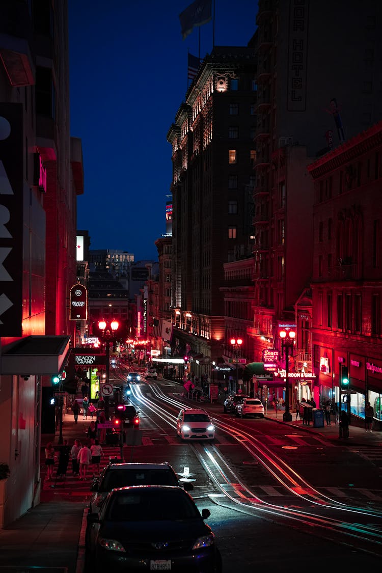 
A Road In A City At Night