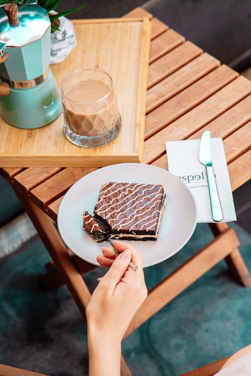 Free A Person Eating Cake Stock Photo