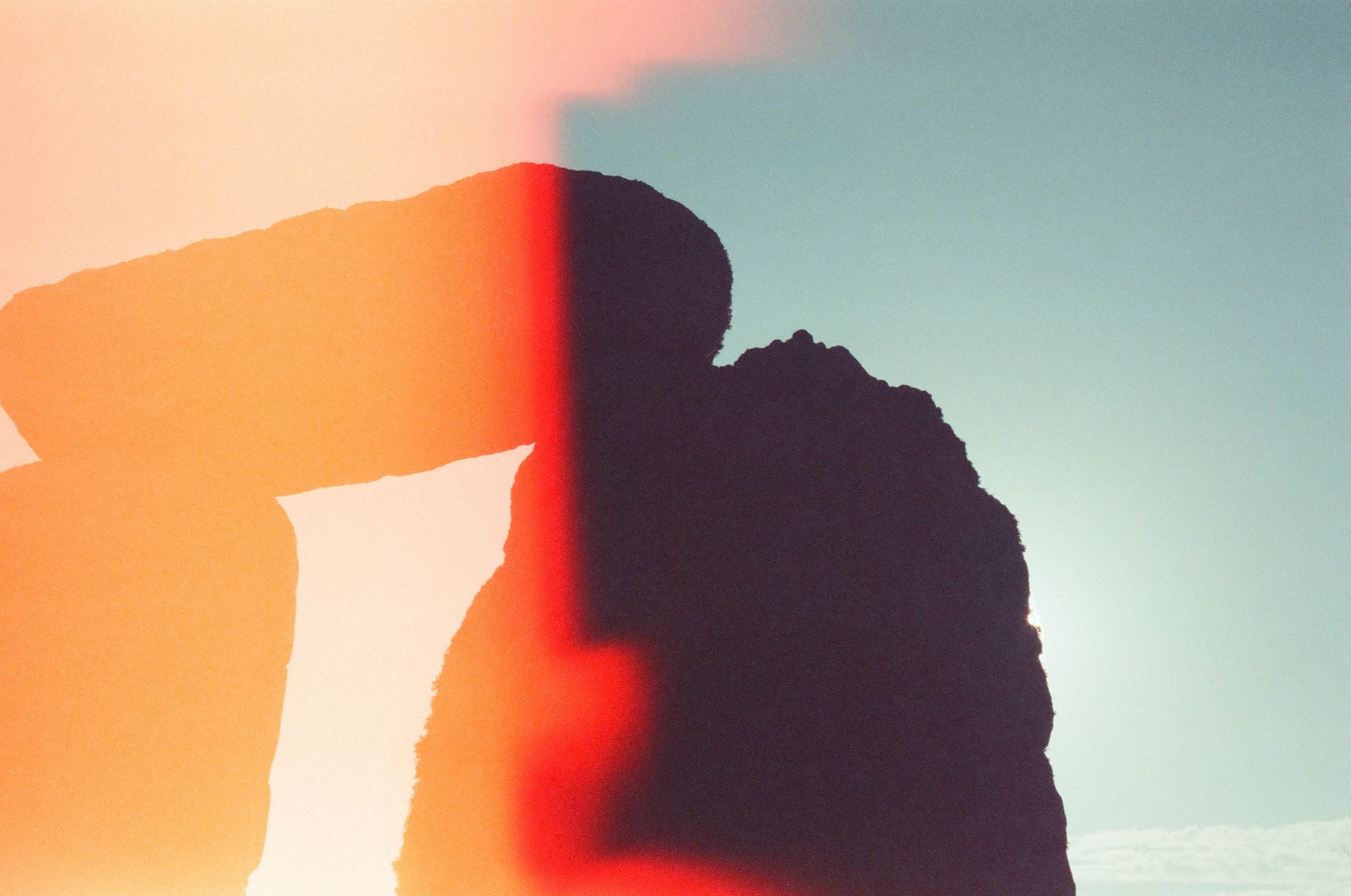 Silloet Rocks Silhouette of Big Rocks in Close-up Photography · Free Stock Photo
