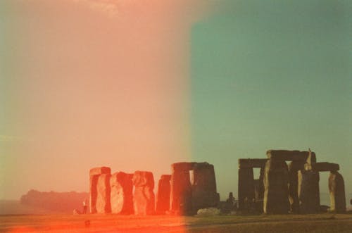 Film Photograph of Stonehenge on Salisbury Plain in Wiltshire, England