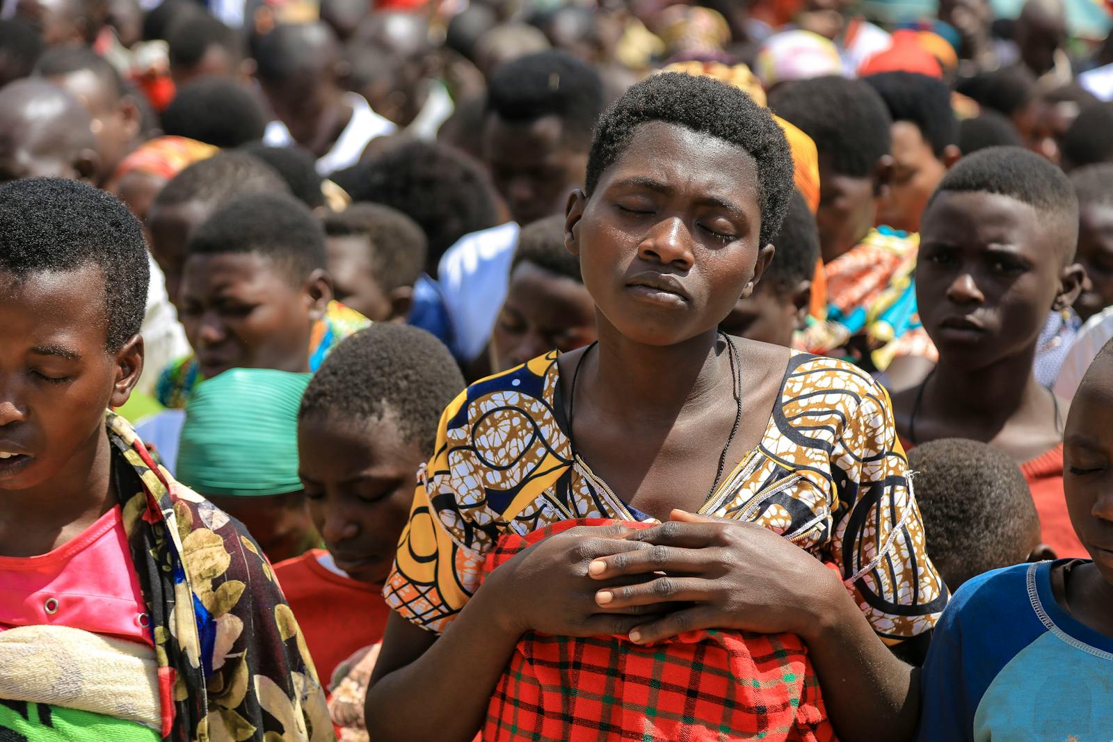 Kenyans coming together at a community event