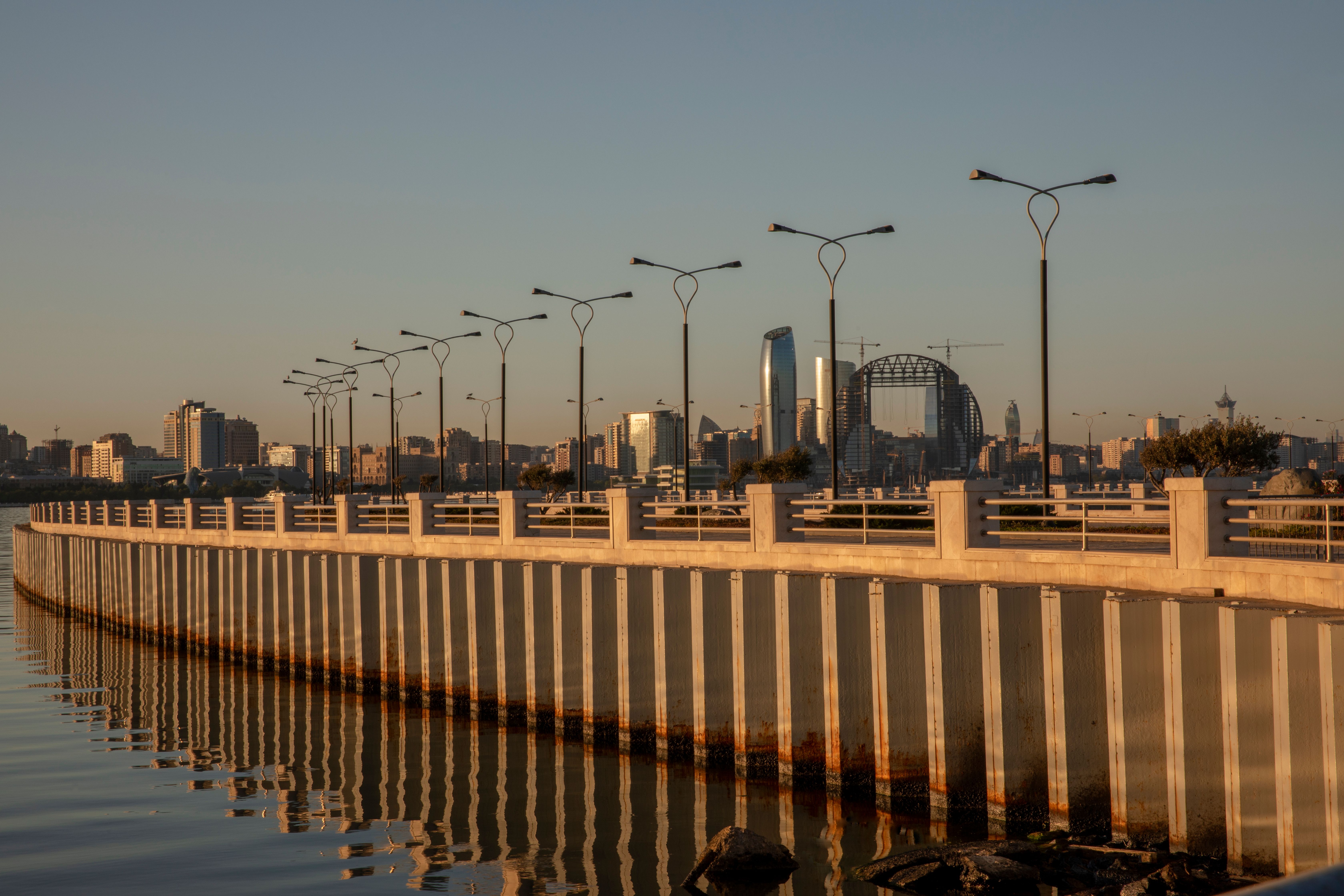City Waterfront, and a Bridge Structure