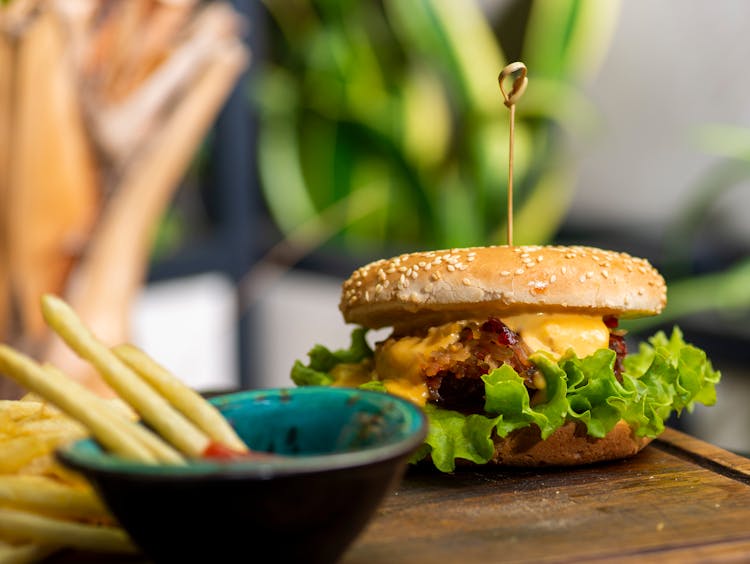 Hamburger And Fries