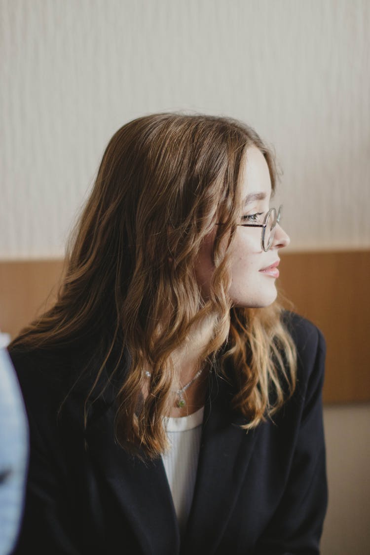 Young Woman Wearing Glasses 