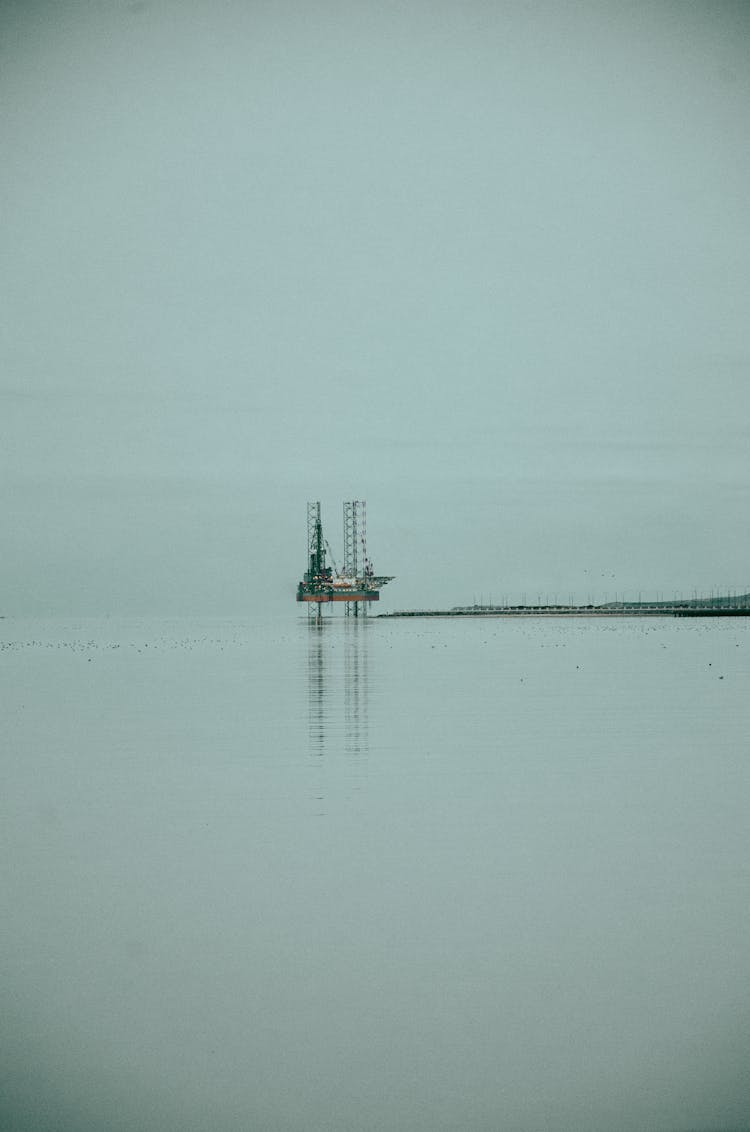 Oil Rig In The Sea 