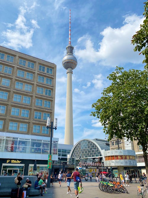 คลังภาพถ่ายฟรี ของ berliner fernsehturm, กรุงเบอร์ลิน, จักรยาน