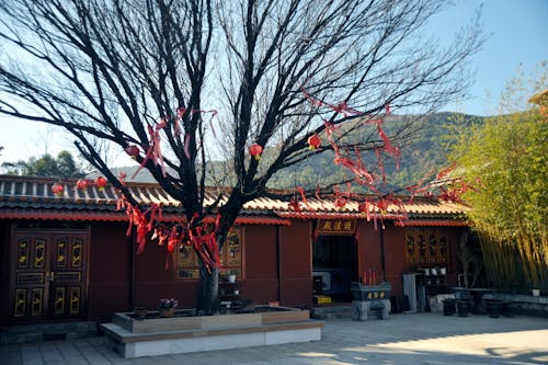 Exterior of a Traditional Chinese Temple 