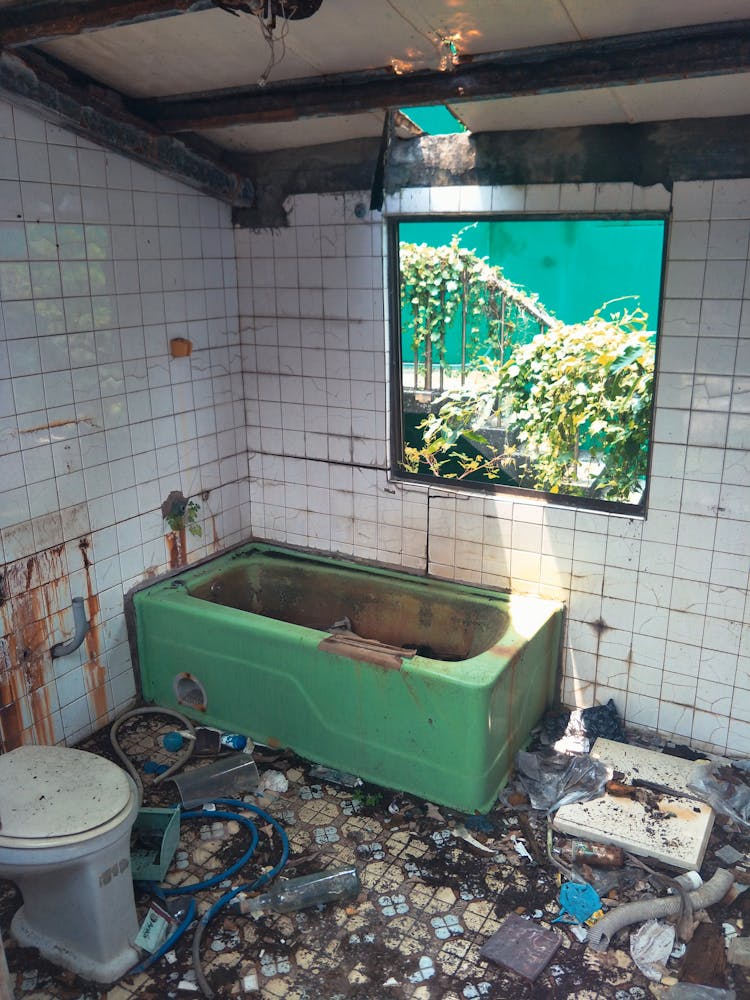 Mess In Abandoned Bathroom