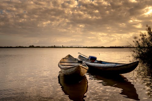 Foto d'estoc gratuïta de aigua, alba, barques