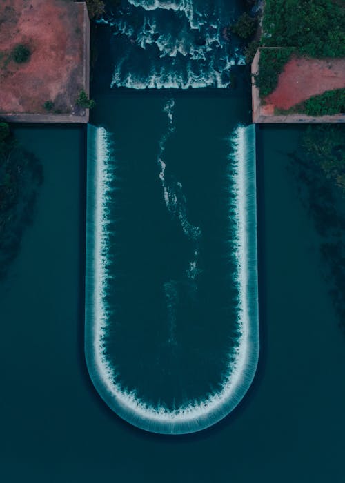 Aerial Photography of River and Dam 