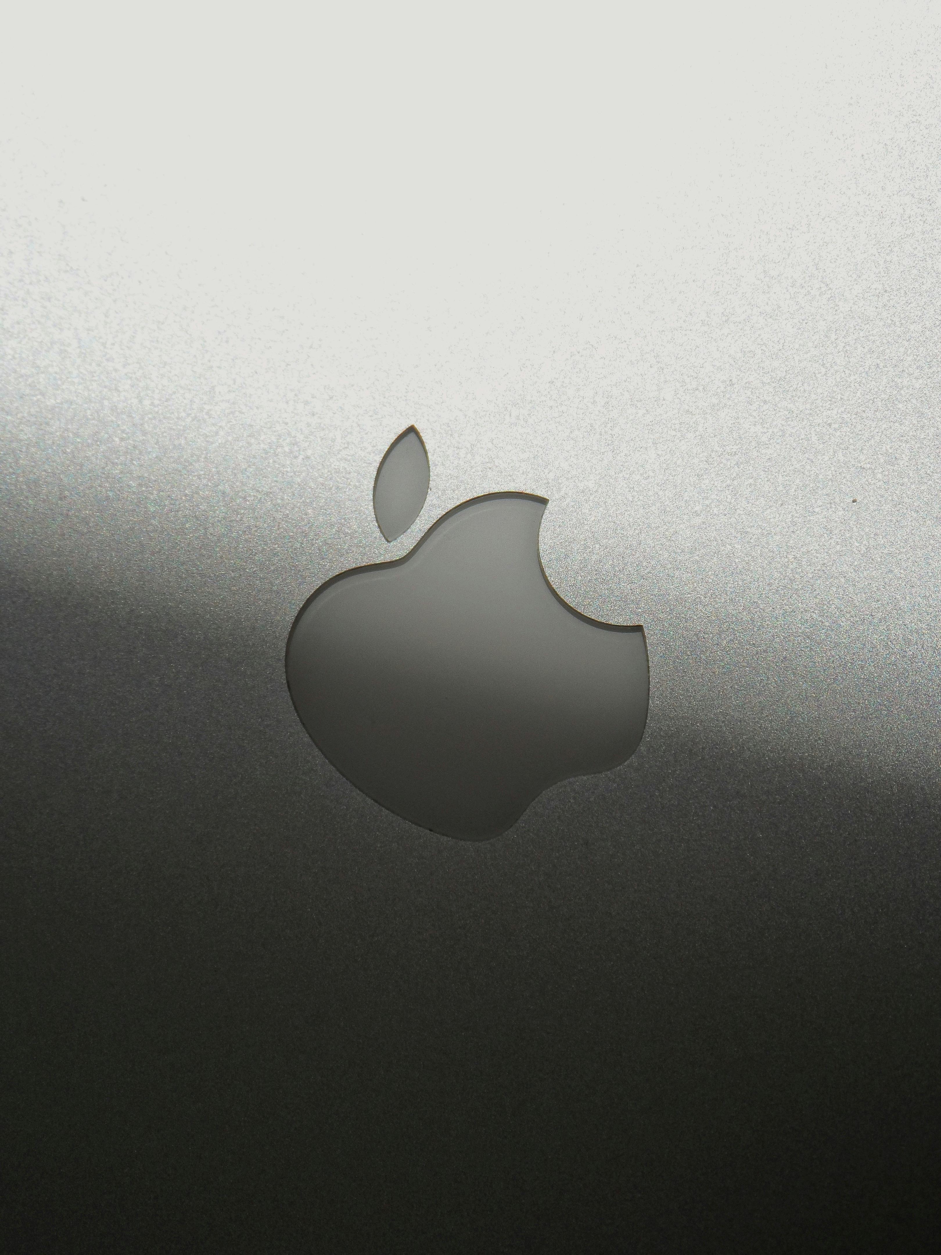 Apple Logo Silver Metal Glossy Shine - Decoratemobile.com