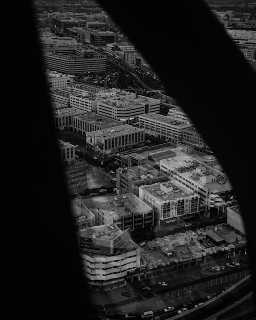 Buildings in City in Black and White