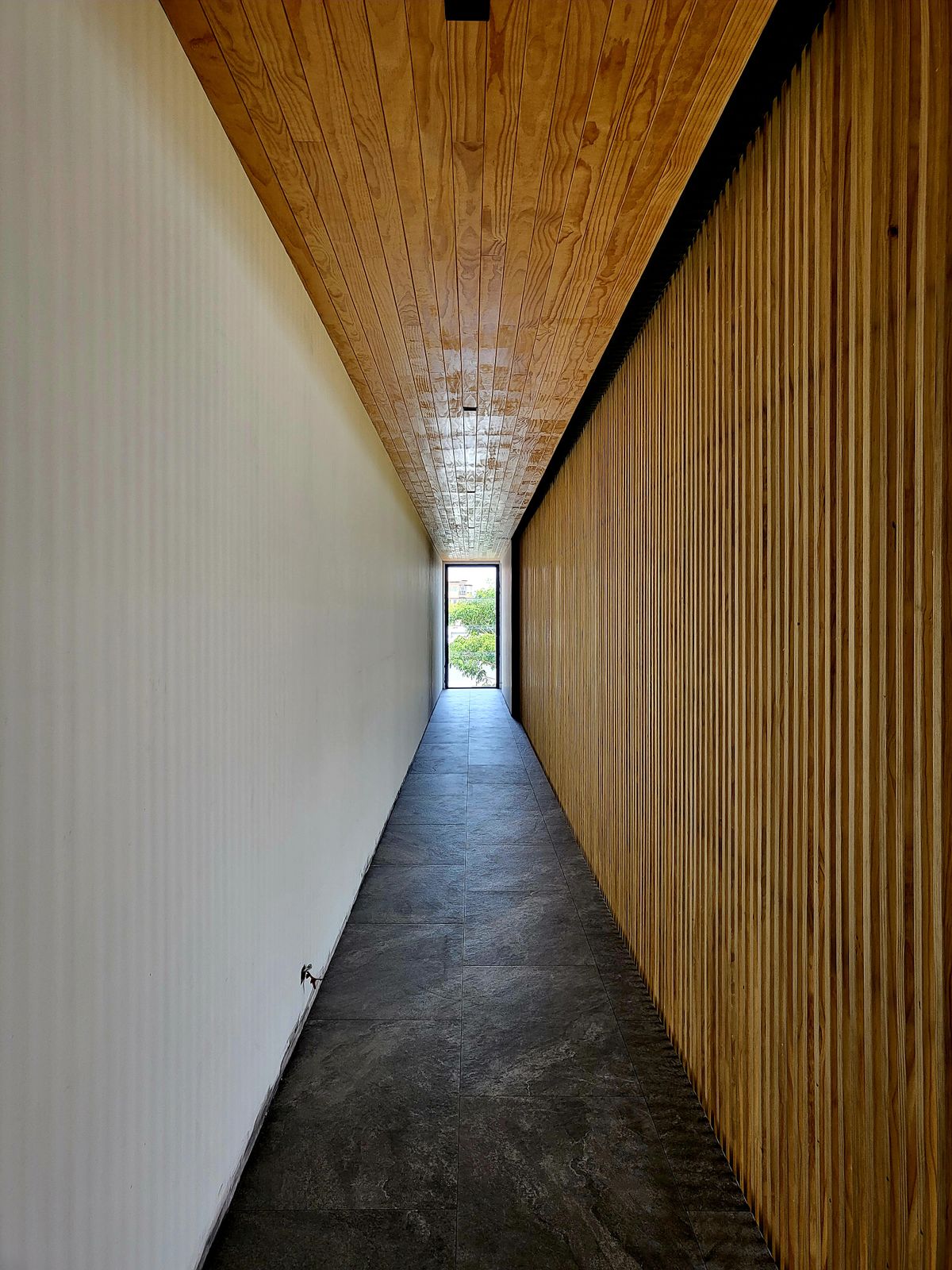 Modern clinical corridor with natural light in Los Angeles