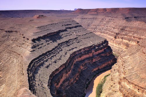 Aerial Photography of Geological Brown Rock Formation