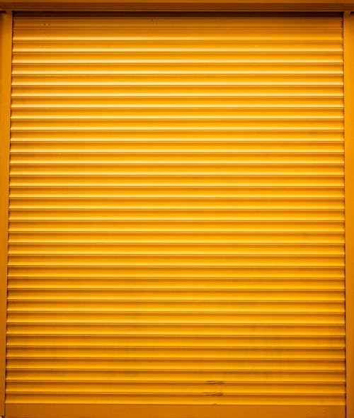 Yellow Steel Roll-Up Door